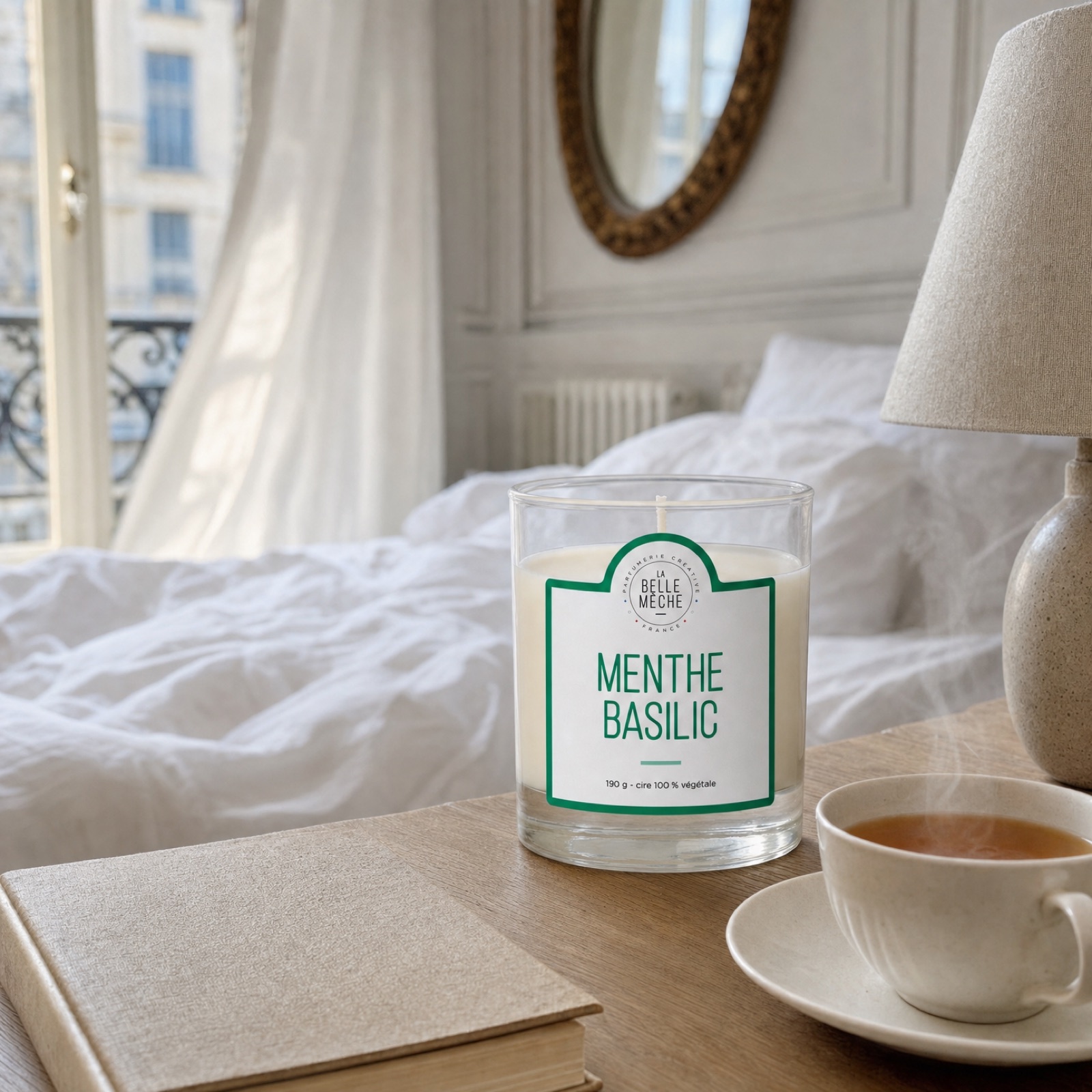 La Belle Mèche chambre lin — ad photo IA