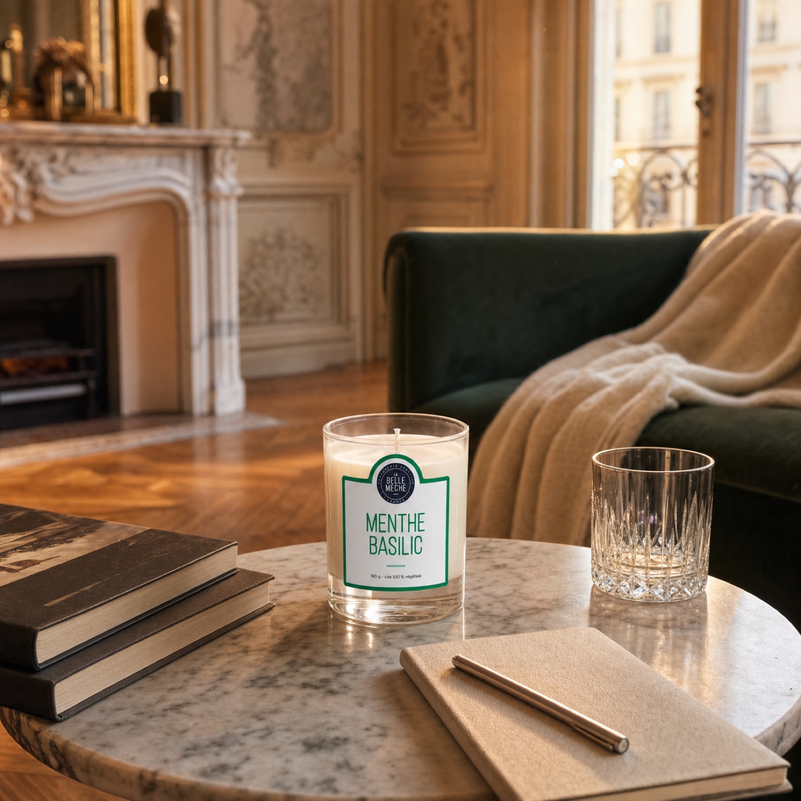 La Belle Mèche table basse haussmann — ad photo IA